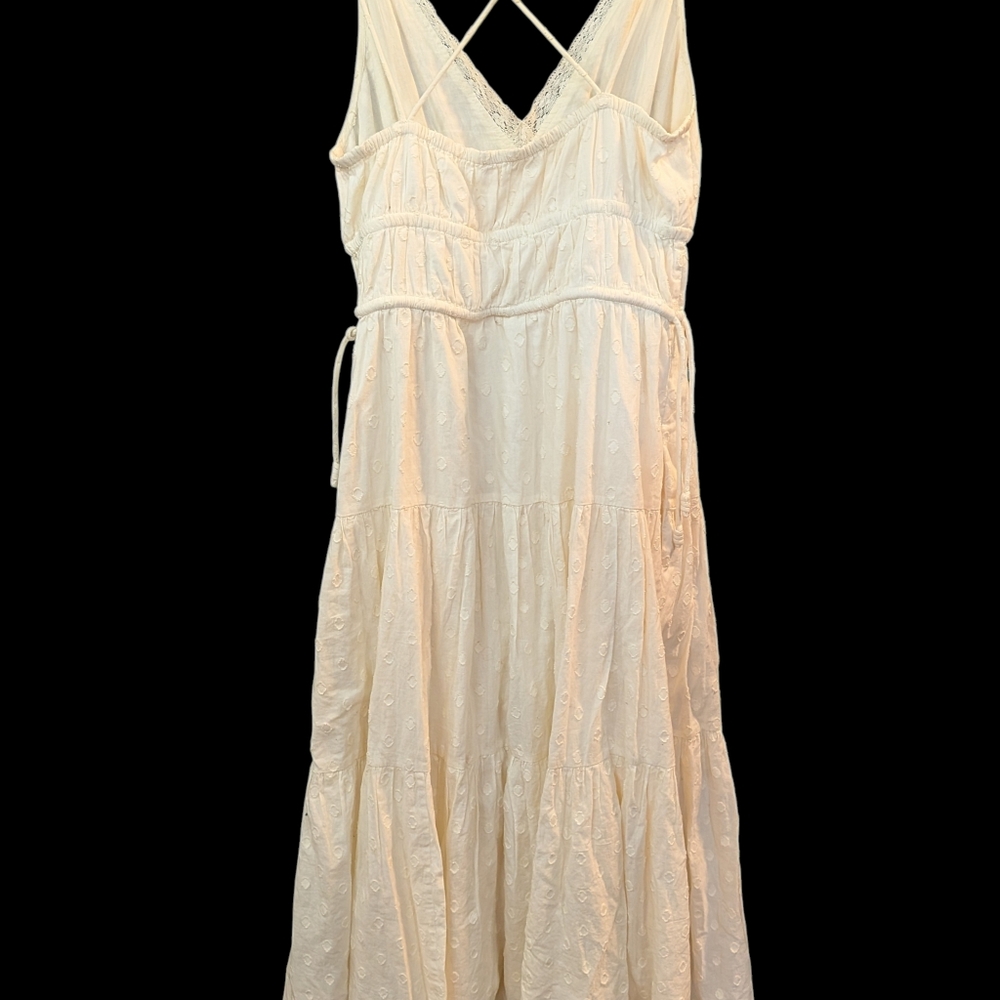 Ulla Johnson Freya Circle Jacquard Tiered Cotton Ivory Cream Dress ... Size 4 - Picture 5 of 11